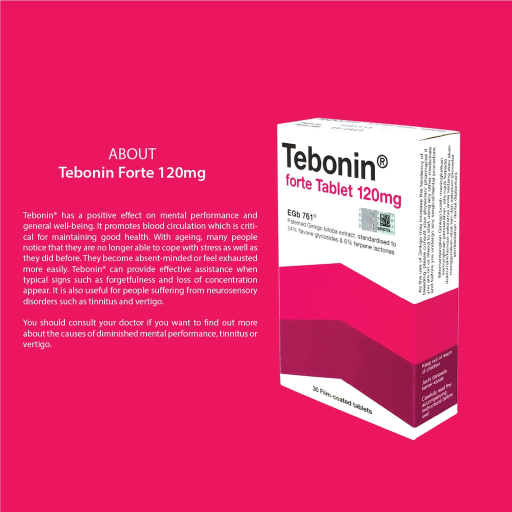 [EXP 05/29] Tebonin Forte 120mg - patented Gingko Biloba 30s