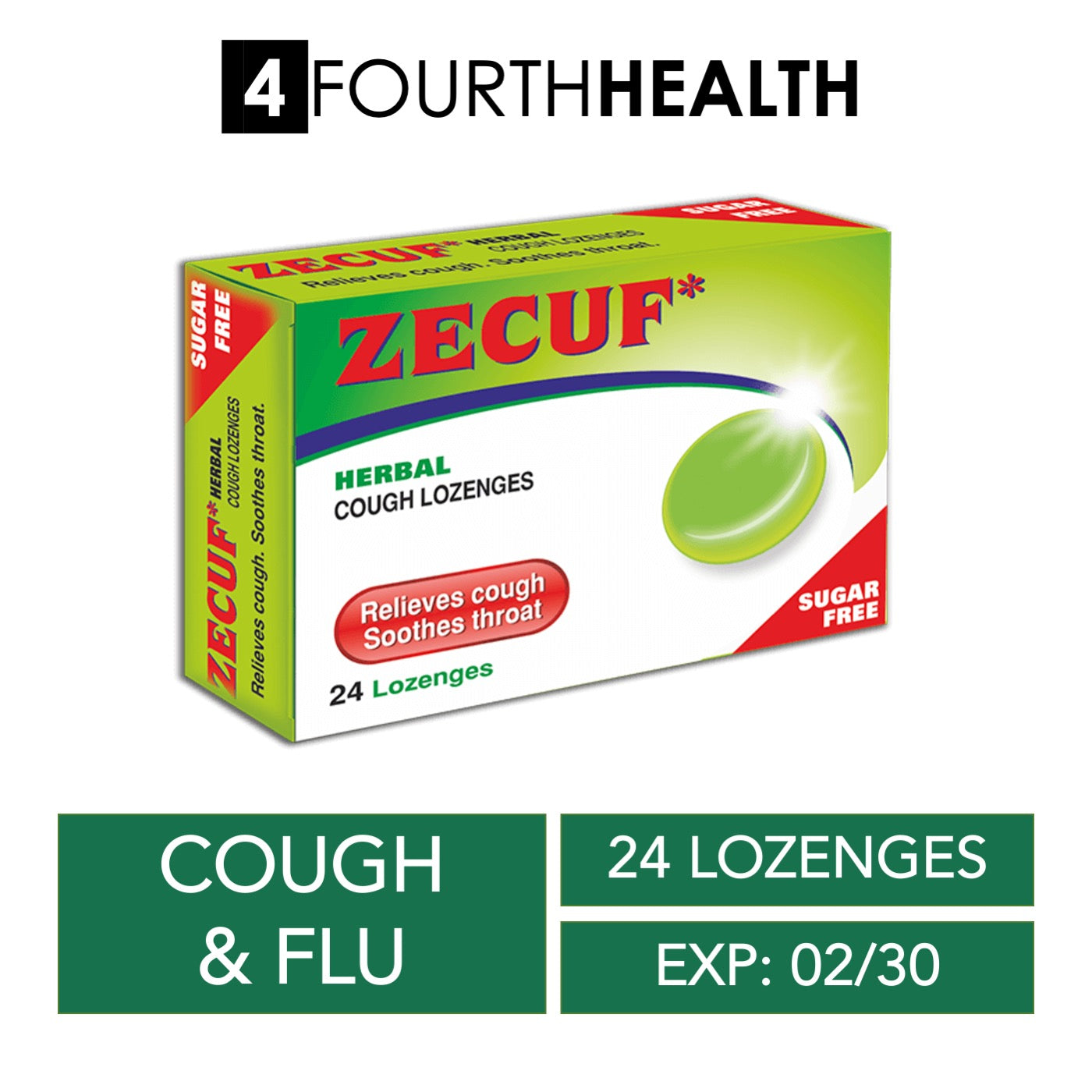 [EXP 02/30] Zecuf Herbal Cough Lozenges Sugar Free 24s