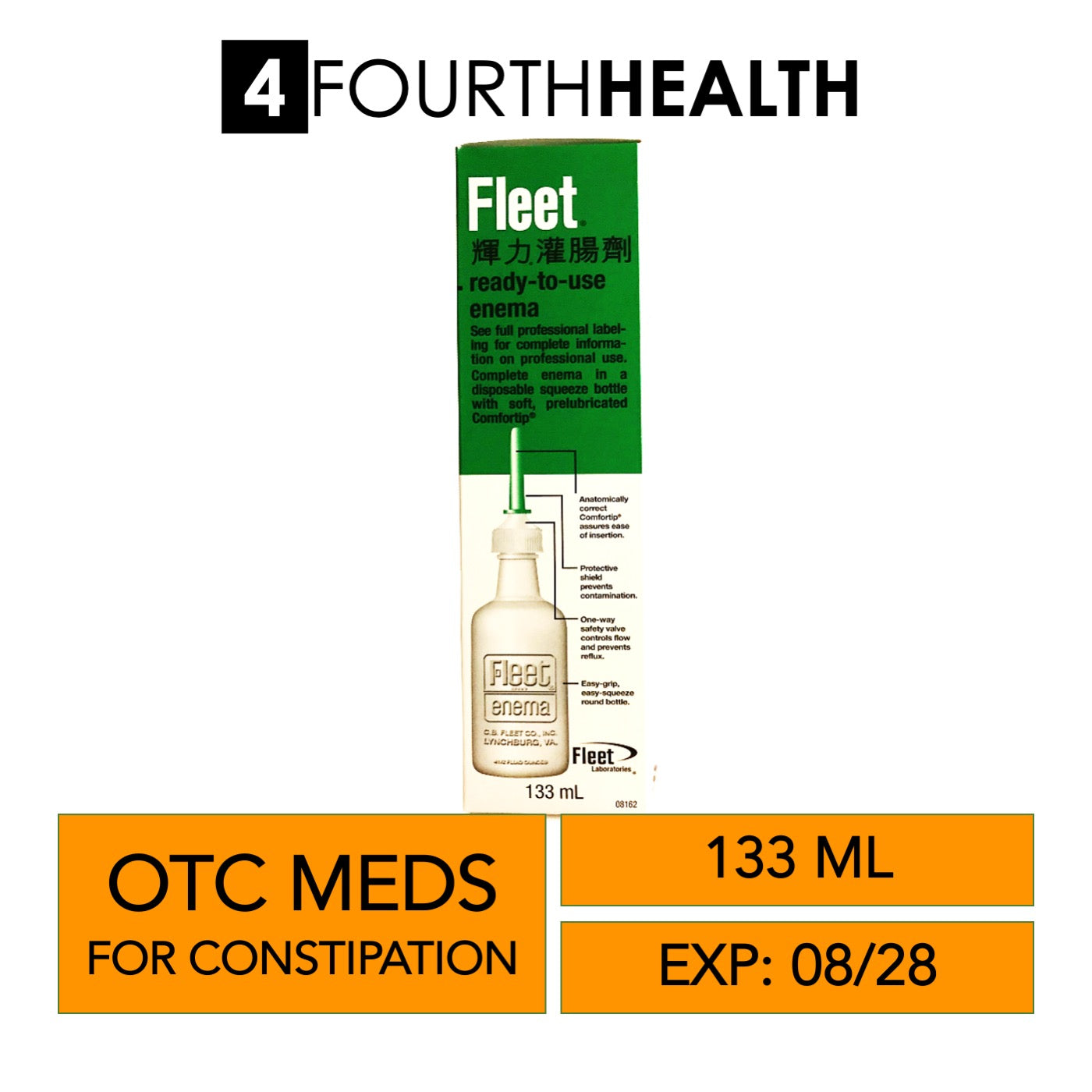[EXP 08/28] Fleet Ready-to-Use Enema 133ml (Adult)