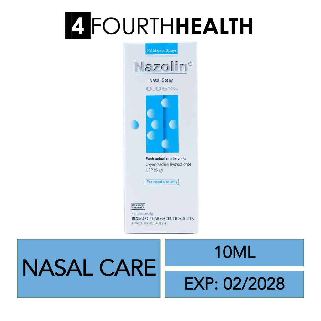 [EXP 02/28] Nazolin (Oxymetazoline HCL) 0.05% Nasal Spray | 200 doses
