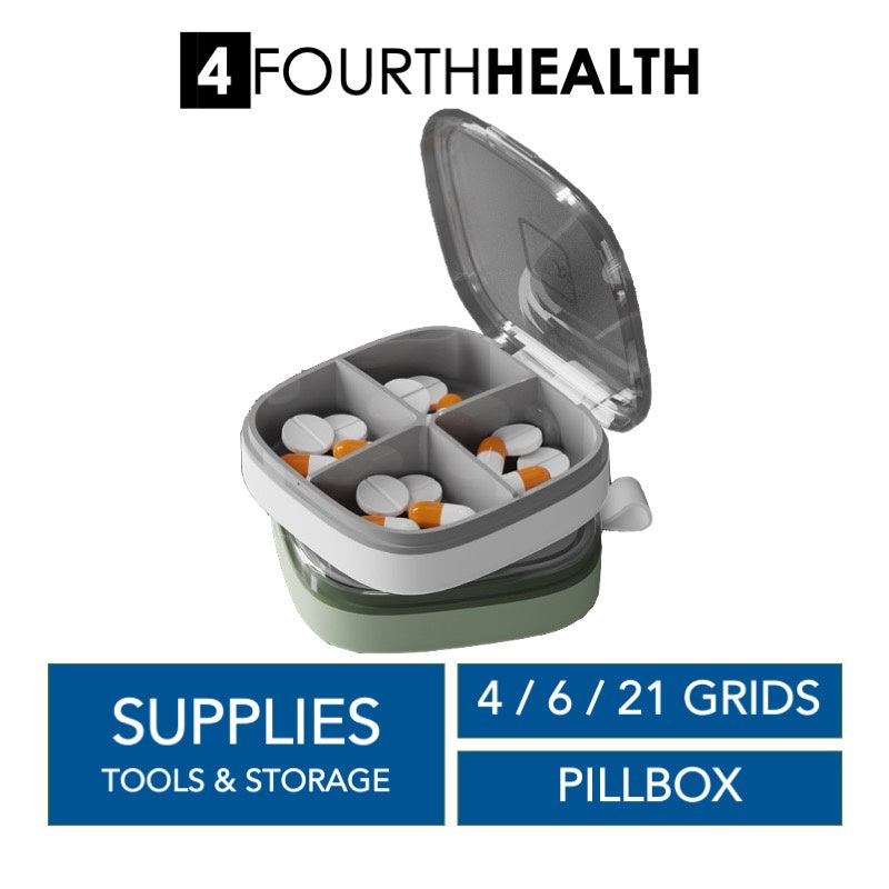 Medicine Case Pill Box | Portable Travel Waterproof (4 / 6 / 21 Grid)