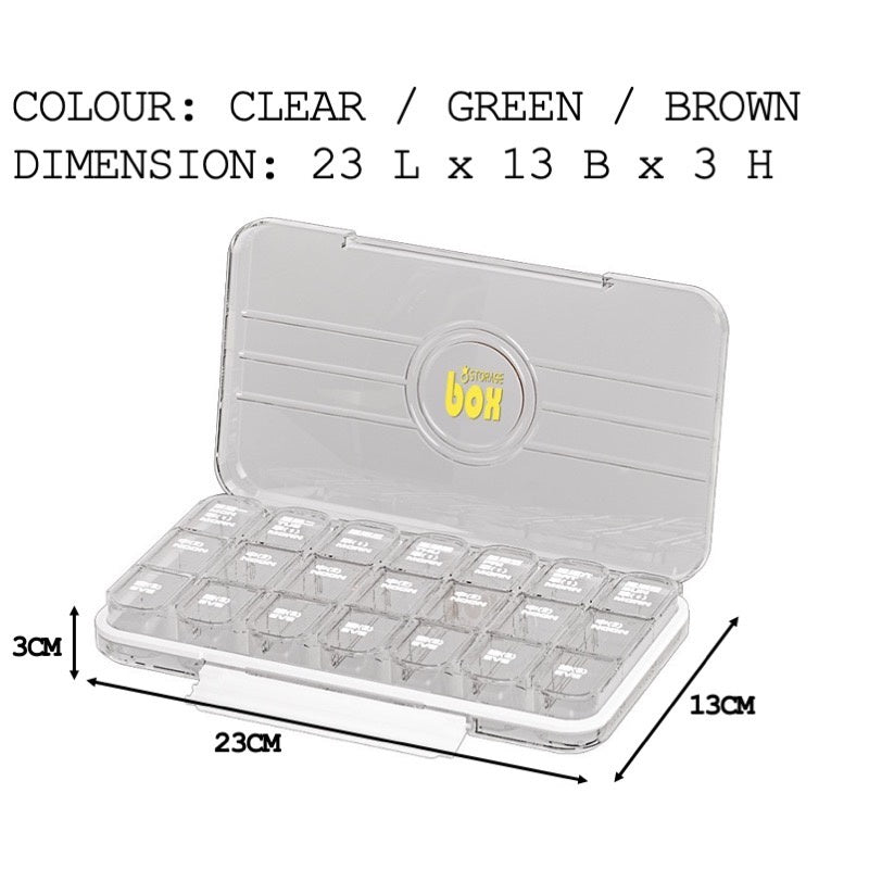Medicine Case Pill Box | Portable Travel Waterproof (4 / 6 / 21 Grid)