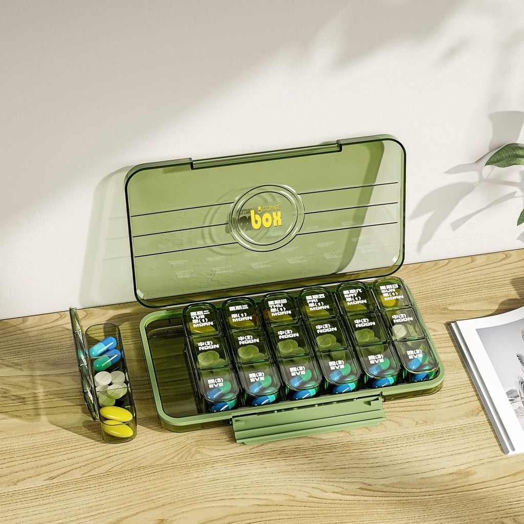 Medicine Case Pill Box | Portable Travel Waterproof (4 / 6 / 21 Grid)