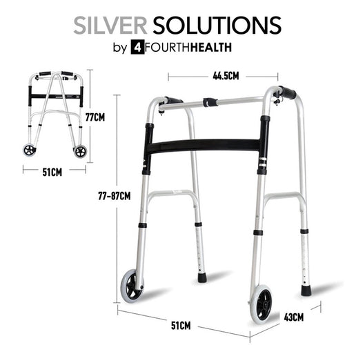 Elderly Walker Walking Frame | Walking Aid | Adjustable Foldable | Aluminium Alloy