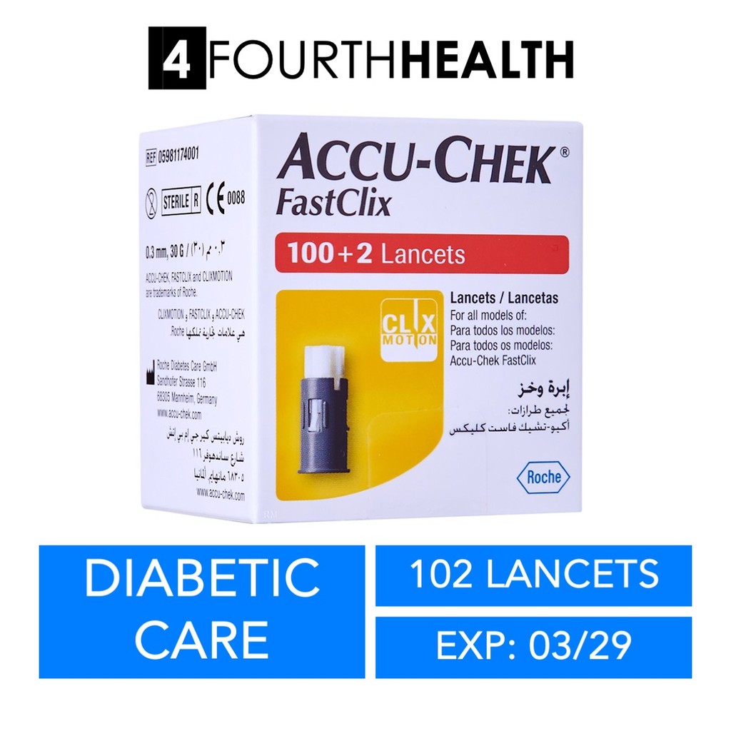 [EXP 09/27] Accuchek Accu-chek FastClix Lancets 102/204