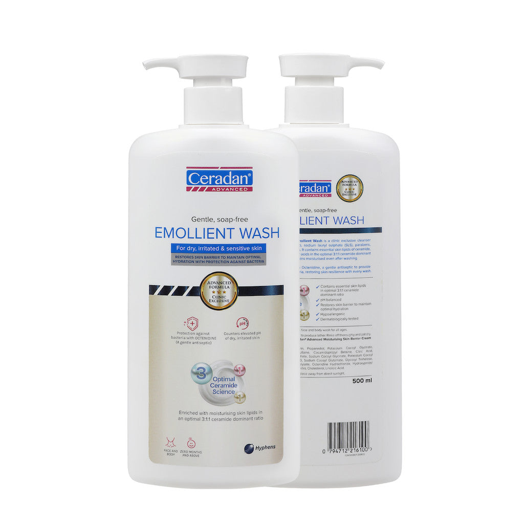 [EXP 12/27] Ceradan Advanced Emollient Wash 500ml Clinic Exclusive | for eczema-prone skin