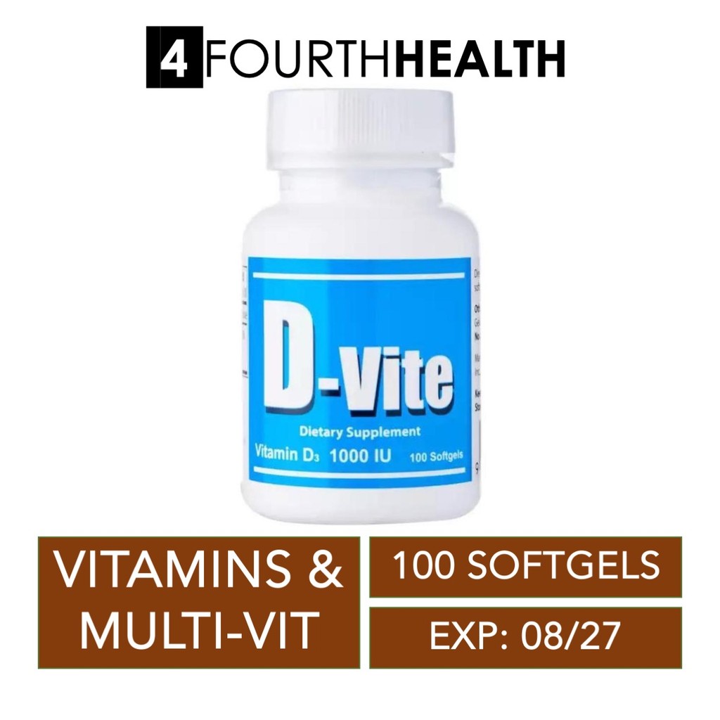 [EXP 03/28] D-Vite Vitamin D3 1000IU Multivitamin Dietary Supplement