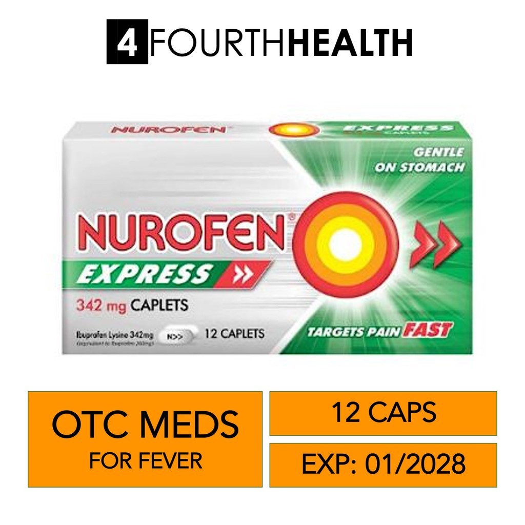 Nurofen Express 342mg (12 Caplets) — Fast-Acting Pain & Fever Relief