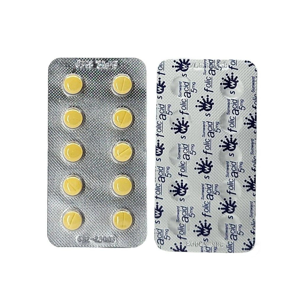 [EXP 03/30] Sunward Folic Acid 5mg Tablet | 100 Tablets