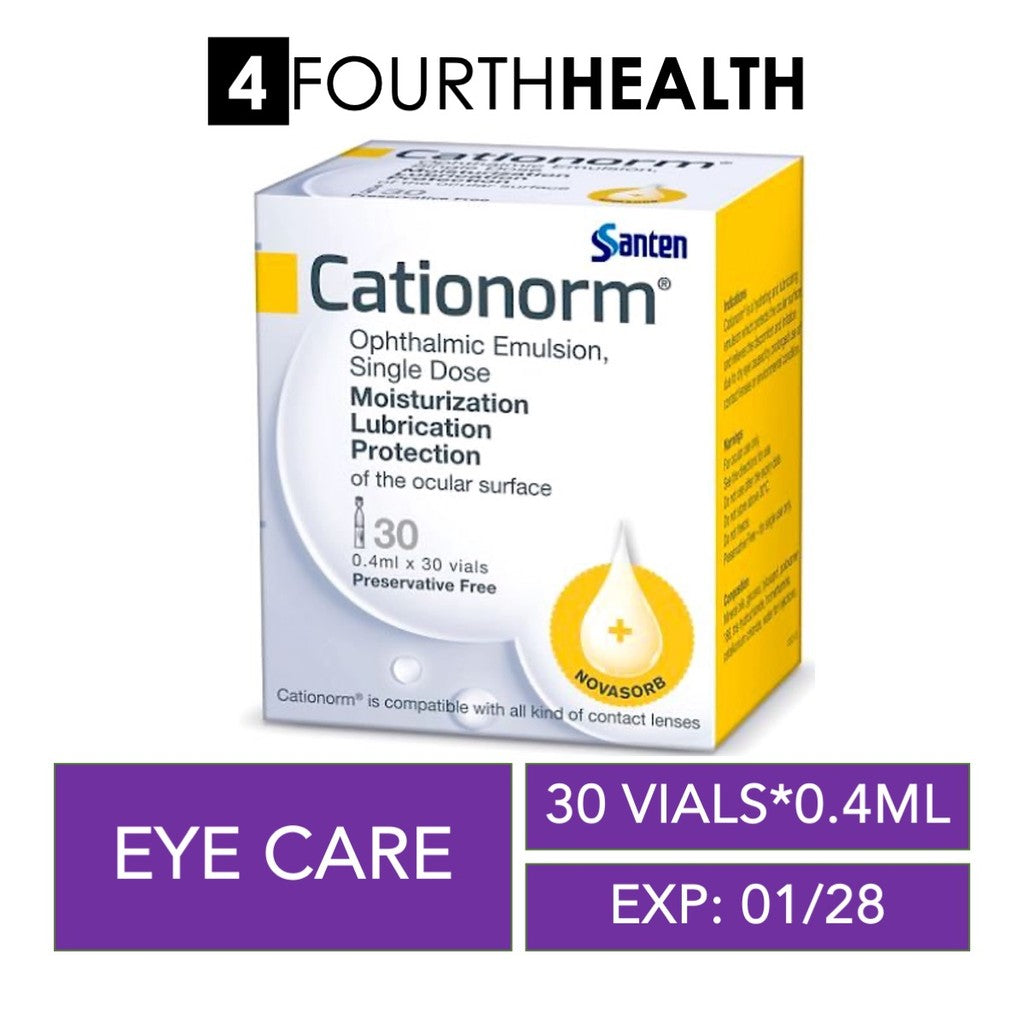 [EXP 09/28] Cationorm Opthalmic Emulsion 30 x 0.4ml Vials