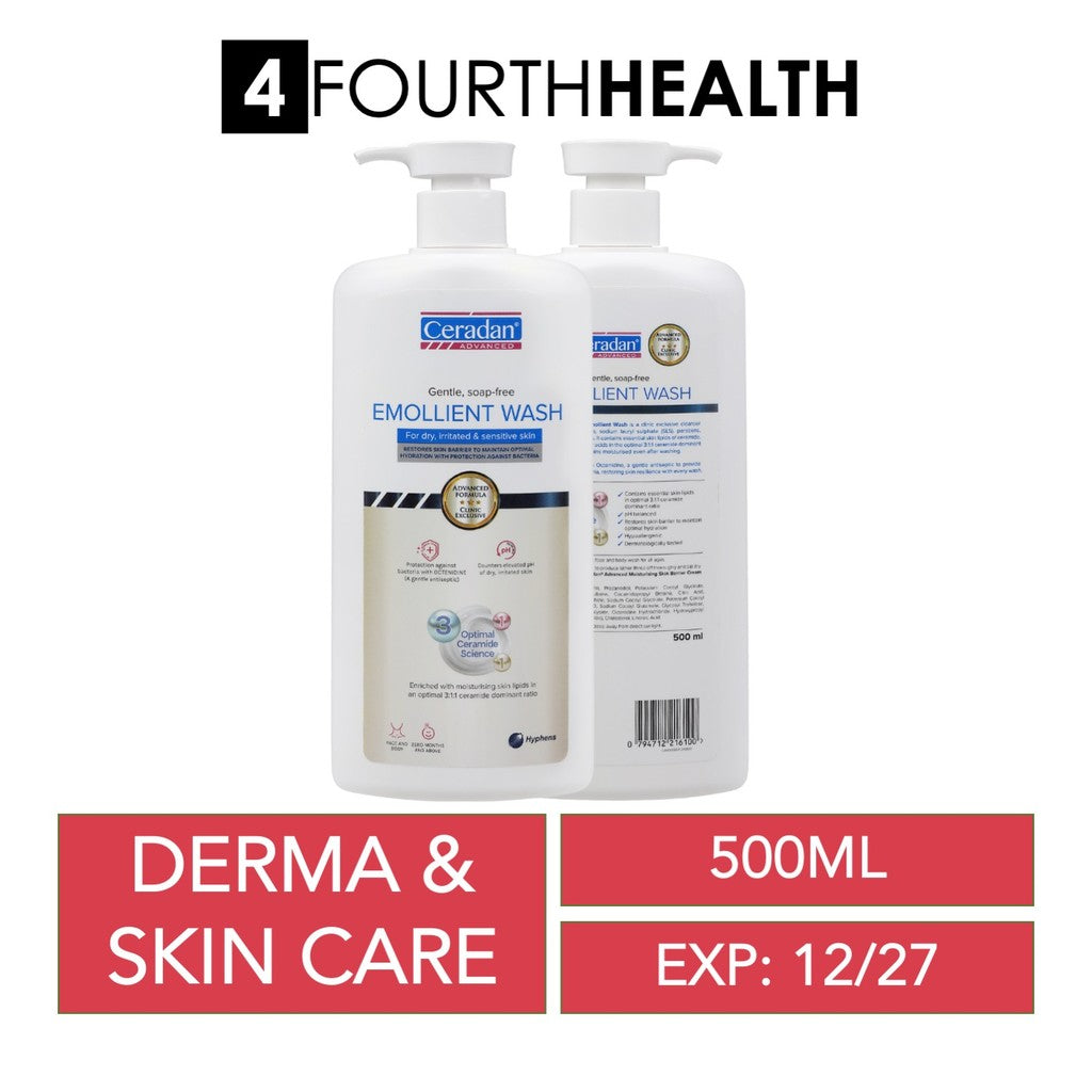 [EXP 12/27] Ceradan Advanced Emollient Wash 500ml Clinic Exclusive | for eczema-prone skin