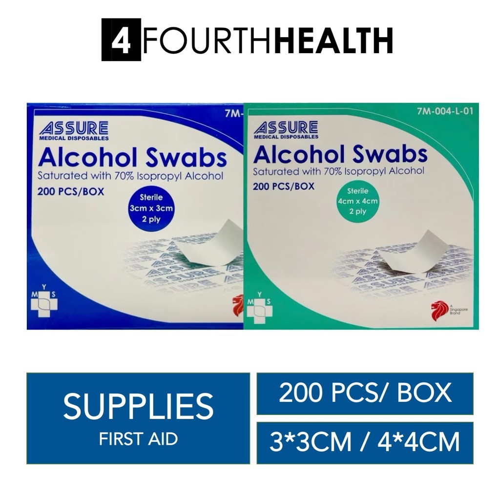 [EXP 10/30] Assure Alcohol Swabs (Sterile, 70% Isopropyl Alcohol) | 200PC/BOX