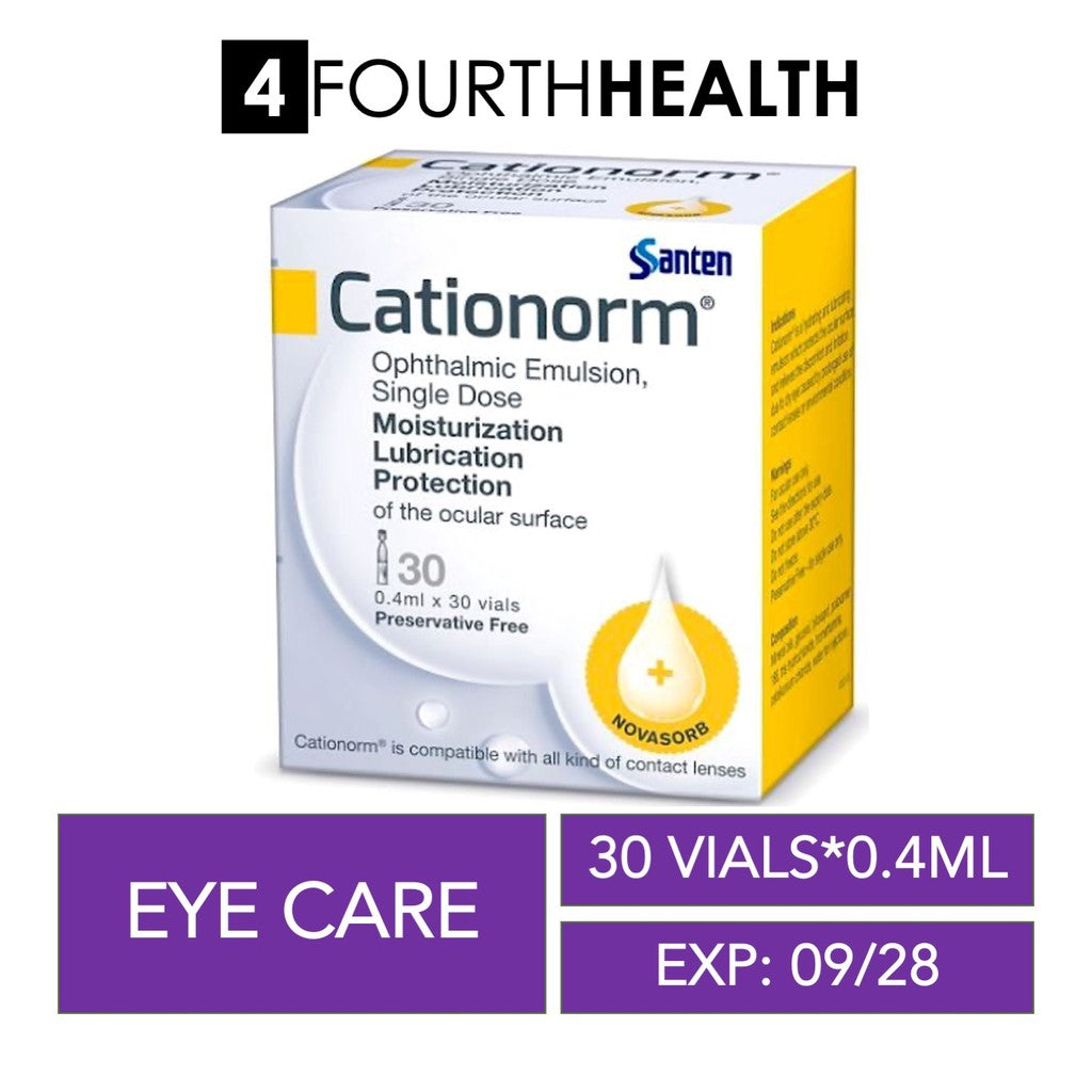 [EXP 09/28] Cationorm Opthalmic Emulsion 30 x 0.4ml Vials