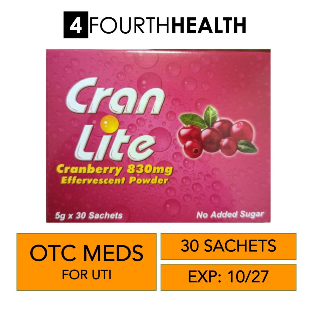 [EXP 10/27] CranLite Cranberry 830mg Effervescent Powder | Cran Lite | No Sugar 5g x 30 Sach