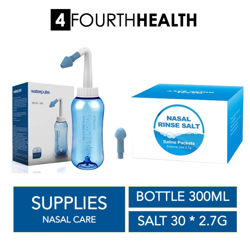 Waterpulse Sinus Care Nasal Rinse Bottle 300ml & Salt | For Adults & Children