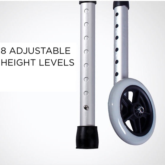 Elderly Walker Walking Frame | Walking Aid | Adjustable Foldable | Aluminium Alloy