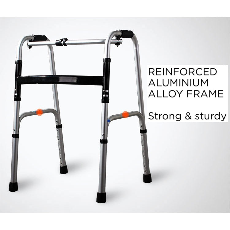 Elderly Walker Walking Frame | Walking Aid | Adjustable Foldable | Aluminium Alloy