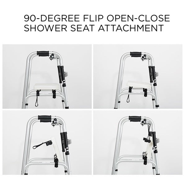 Elderly Walker Walking Frame | Walking Aid | Adjustable Foldable | Aluminium Alloy