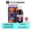 [EXP 02/27] Sambucol Immuno Forte (120ml) (3y+) (UK Version) | Immune Support | Vitamin C | Zinc | Black Elderberry