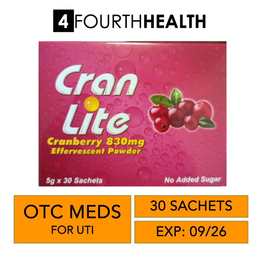 [EXP 10/27] CranLite Cranberry 830mg Effervescent Powder | Cran Lite | No Sugar 5g x 30 Sach