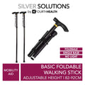 Basic Foldable Walking Stick Walking Cane | Adjustable Height | Walking Aid