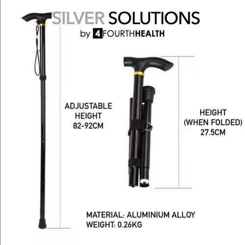 Basic Foldable Walking Stick Walking Cane | Adjustable Height | Walking Aid