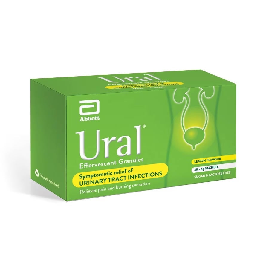 [EXP 06/28] Ural Effervescent Powders 28 sachets - relief from UTI symptoms