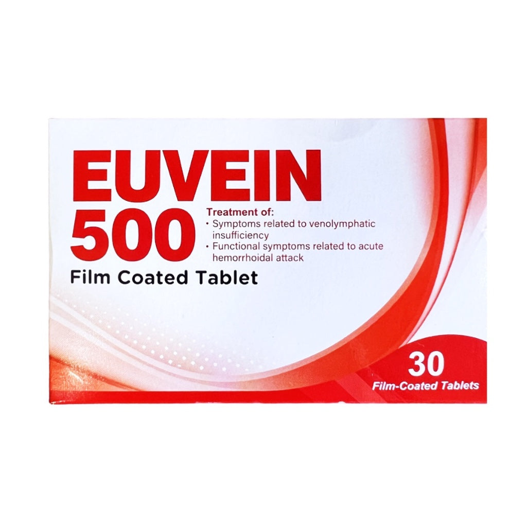 [EXP 08/28] Euvein 500mg 30 Tabs | For acute hemorrhoidal attack