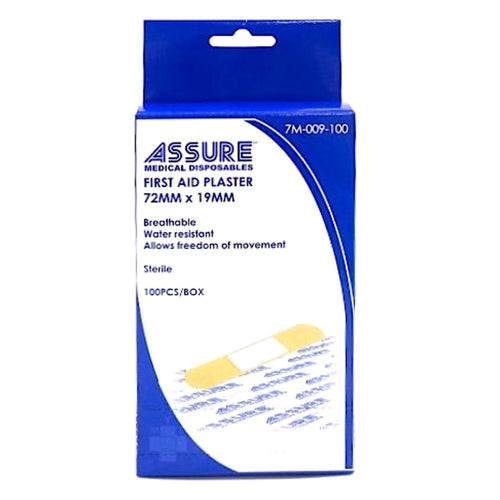 Assure First Aid Plasters 100pc (Exp Aug 2026)