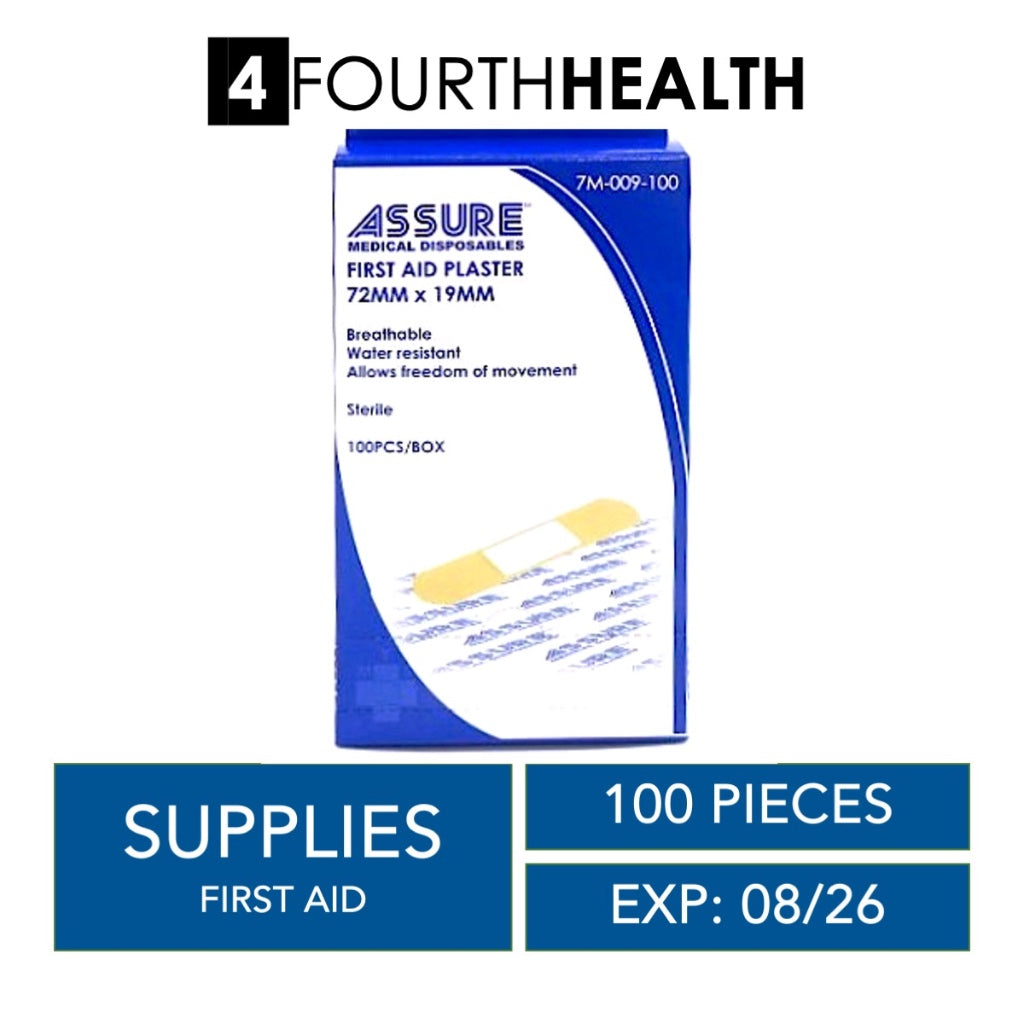 Assure First Aid Plasters 100pc (Exp Aug 2026)