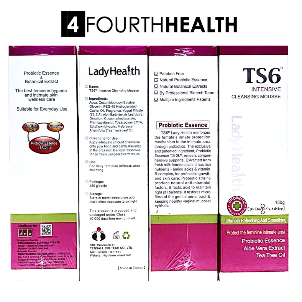 [EXP 12/27] TS6 Intensive Cleansing Mousse 180ml - Intimate Feminine Wash With Probiotic Essence