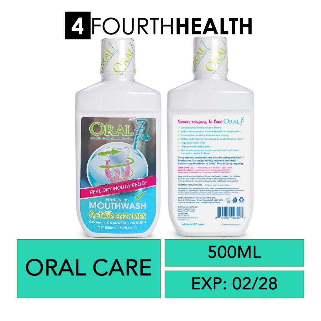 [EXP 02/28] Oral 7 Moisturising Mouth Wash 500ml - Rehydrating Active Enzymes