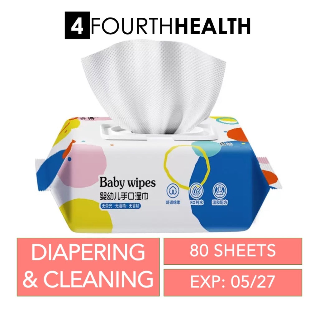 [EXP 05/27] Pure Water Baby Wet Wipes 80 Sheets 15*20CM | Thick & Soft